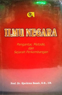 Image of Ilmu Negara Pengantar Metode dan Sejarah Perkembangan