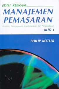 Image of Manajemen Pemasaran Ed.6 Jilid 1