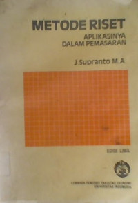 Image of Metode Riset Aplikasinya dalam Pemasaran Ed. 4